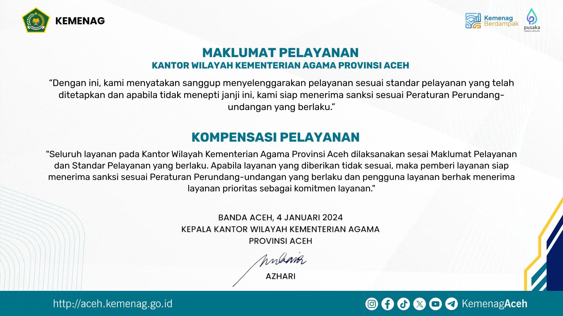 Maklumat Pelayanan